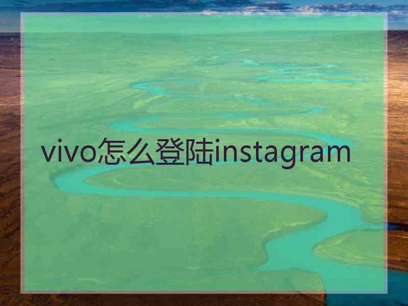 vivo怎么登陆instagram